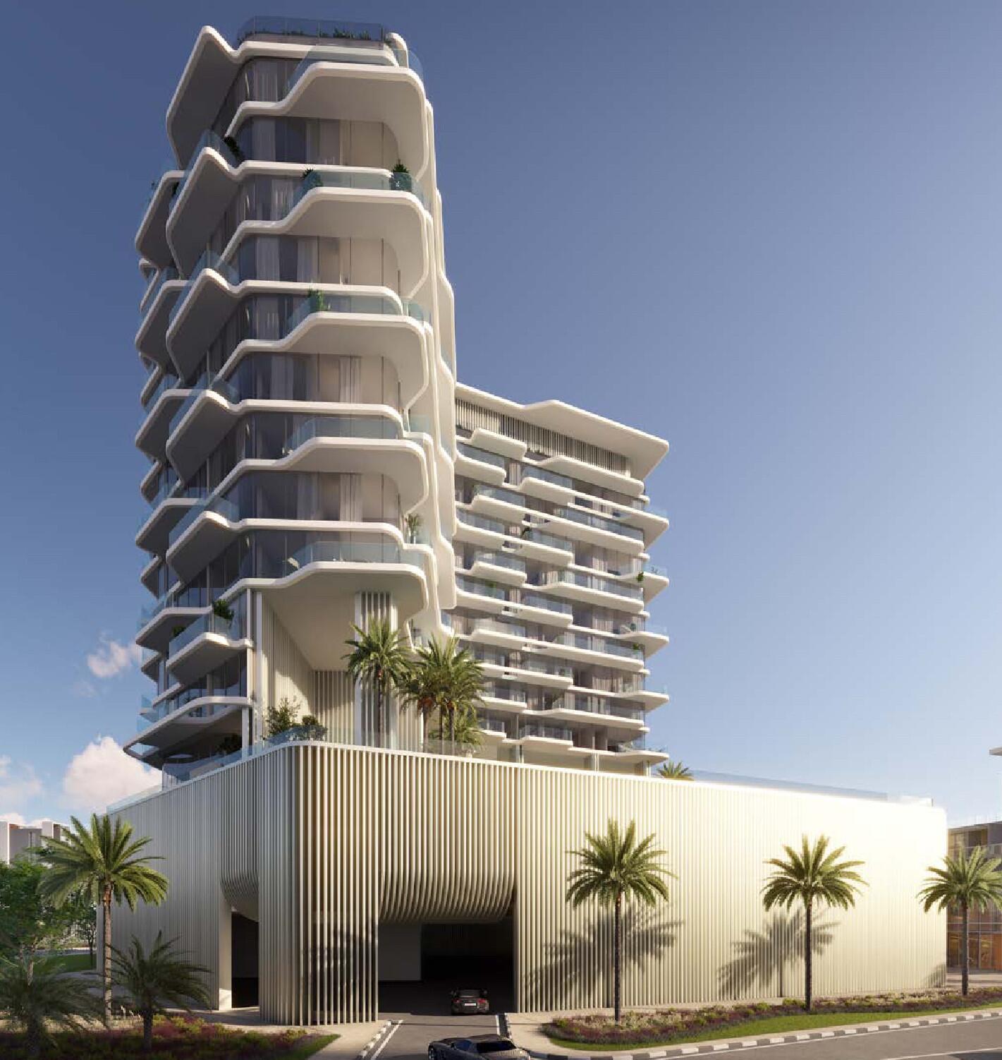 Stunning waterfront facade with modern architecture