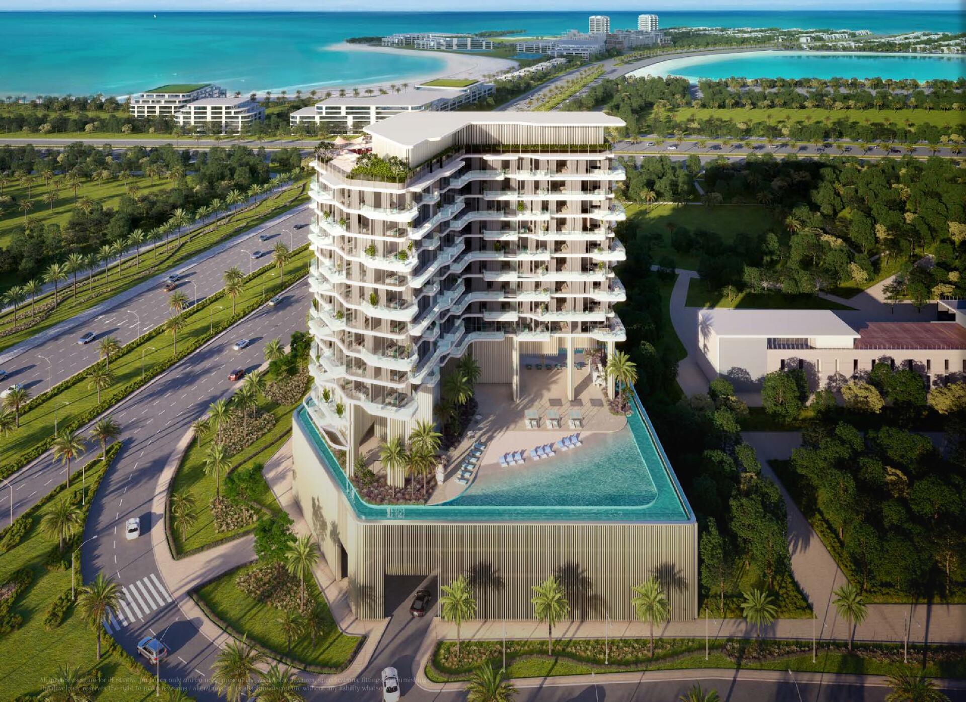 Infinity pool with panoramic bay views